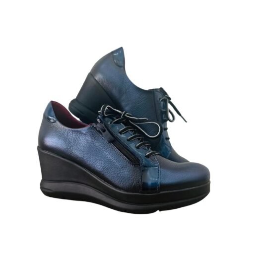 ZAPATO TACO CHINO AZUL, JOSE SAENZ