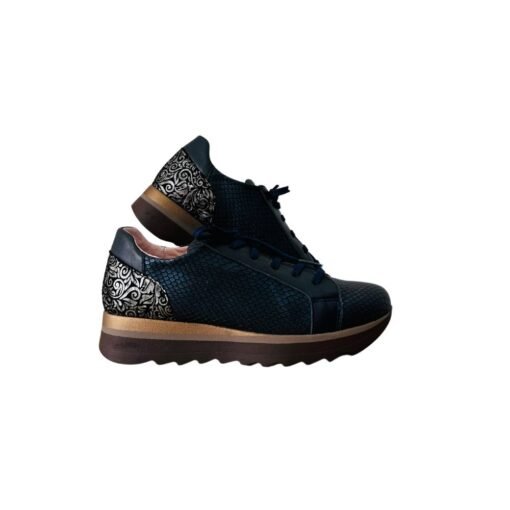 ZAPATILLA AZUL TEXTURA, MARIA LEON