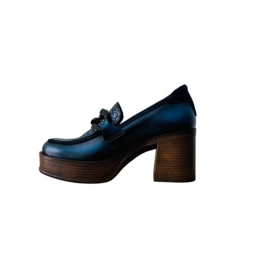 MOCASIN TACO ALTO AZUL, JOSE SAENZ - Imagen 3