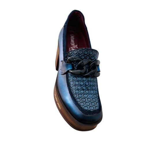 MOCASIN TACO ALTO AZUL, JOSE SAENZ - Imagen 5