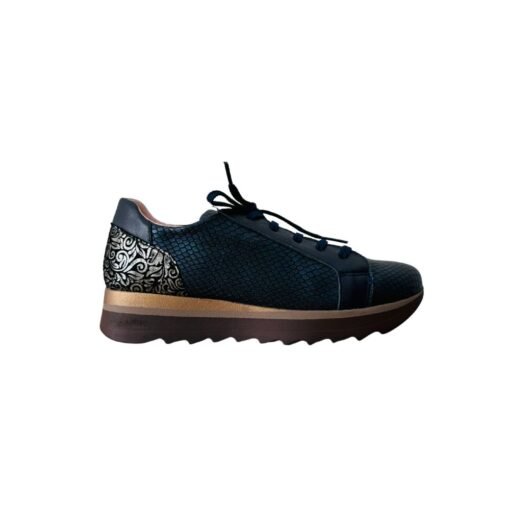ZAPATILLA AZUL TEXTURA, MARIA LEON - Imagen 2