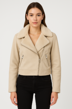 CHAQUETA AVIADORA BEIGE