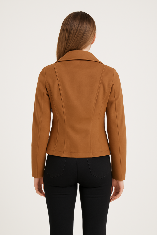 CHAQUETA BIKER SUEDE CAMEL - Imagen 3