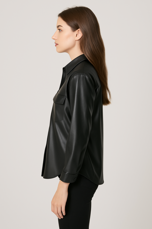 CAMISA ECO-CUERO NOIR - Imagen 2