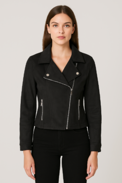 CHAQUETA BIKER ESSENTIAL NEGRO