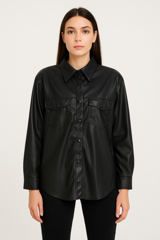 CAMISA ECO-CUERO NOIR