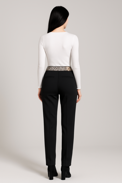 Pantalón Negro con Pretina Diseño EST - Imagen 2