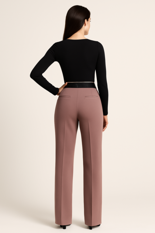 PANTALON CAFE CON PRETINA CARMITO - Imagen 2