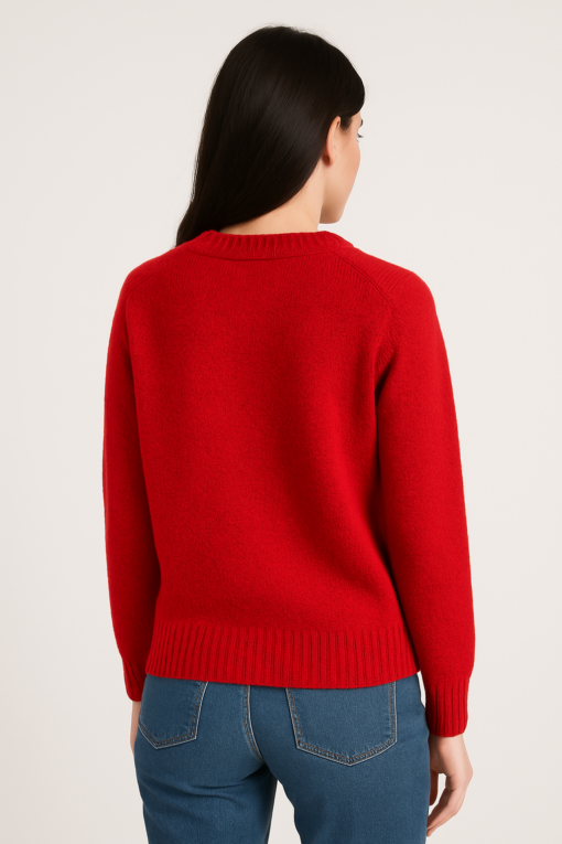 SUETER ROJO CON APLIQUES DE BRILLOS - Imagen 3