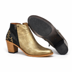 Alternative view of BOTÍN PERLATTO DORADO METALIZADO CUERO BRASIL 🇧🇷